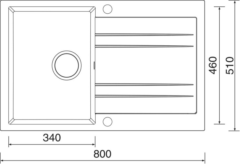 Sinks GRANDE 800 XC Metalblack