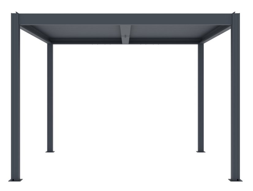 Bioklimatická pergola G21 Austin 3x3 m, antracitová hliníková