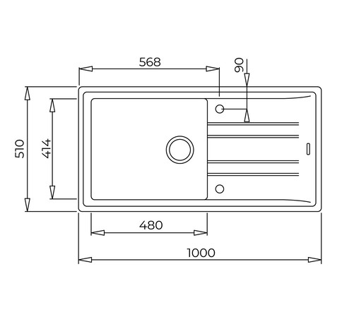 Teka STONE 60 L-TG 1B 1D CN