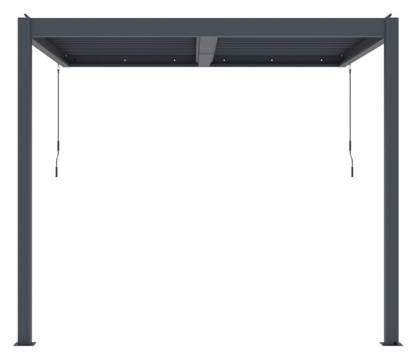 Bioklimatická pergola G21 Trenton Premium 3x3 m, antracitová hliníková