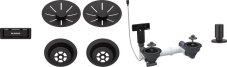 Odtoková sada 2x3 1" InFino pro dvě vaničky, přepad C-overflow, + táhlo, černá matná