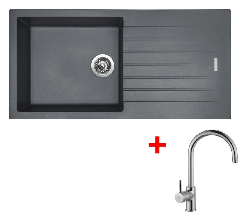 Sinks PERFECTO 1000 Titanium + Vitalia Sinks PERFECTO 1000 Titanium + Vitalia