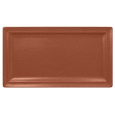 RAK Porcelain RAK Talíř obdélný 38 × 21 cm, hnědá | RAK-NFCLRP38BW