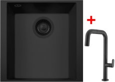 Sinks CUBE 340U BL Nanoblack + EVA P Nanoblack