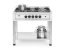 Plynový sporák - 5 hořáků, otevřený rám, HENDI, Kitchen Line, 14,3kW, 900x640x(H)910mm