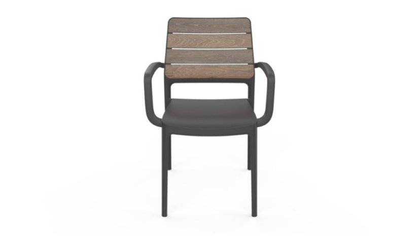 Zahradní křeslo Keter Deco Porto s područkami walnut / grafit