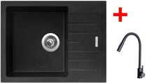Sinks PERFECTO 650 Granblack + ELASTA S černá matná