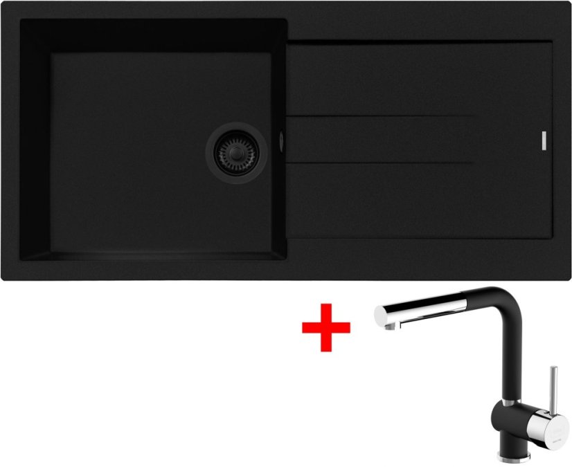 Sinks AMANDA 990 BL Nanoblack + MIX 3 P Nanoblack Sinks AMANDA 990 BL Nanoblack + MIX 3 P Nanoblack