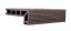 Terasové prkno G21 zakončovací, 2,5 x 14,8 x 400 cm, Dark Wood, WPC