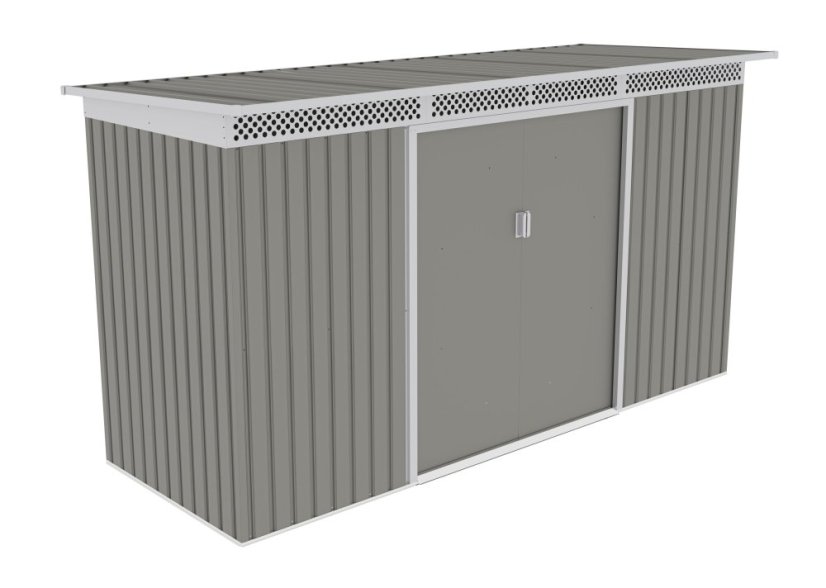 Zahradní domek G21 GRAH 483 - 340 x 142 cm, metalický šedý