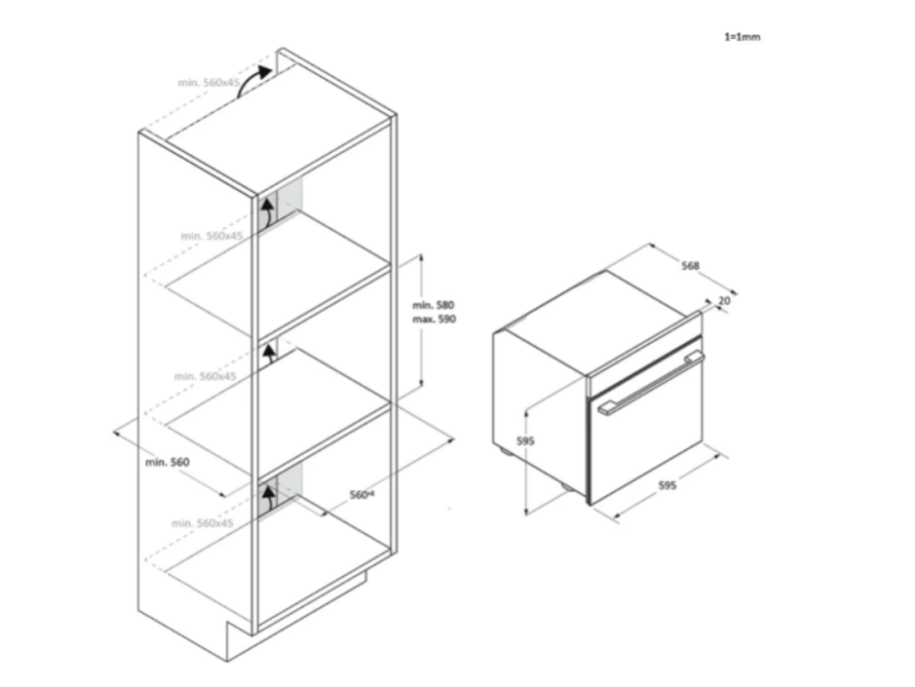 Vestavná trouba Haier H6ID46G5SHTB