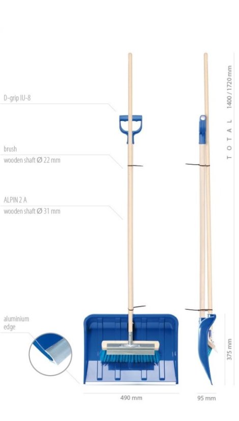 Hrablo Prosperplast CLEAN SET (IL2A+smeták s rozbíječem ledu) modré