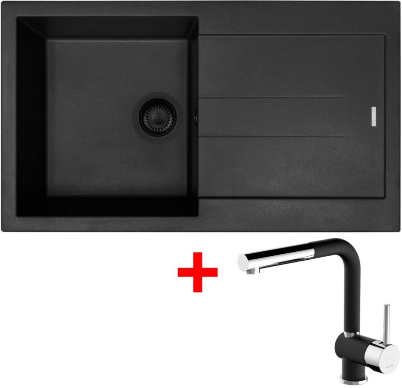 Sinks AMANDA 860 BL Nanoblack + MIX 3 P Nanoblack Sinks AMANDA 860 BL Nanoblack + MIX 3 P Nanoblack