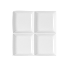 RAK Porcelain RAK Minimax talíř čtvercový, 4 segmenty 20 × 20 cm | RAK-OPSP4C