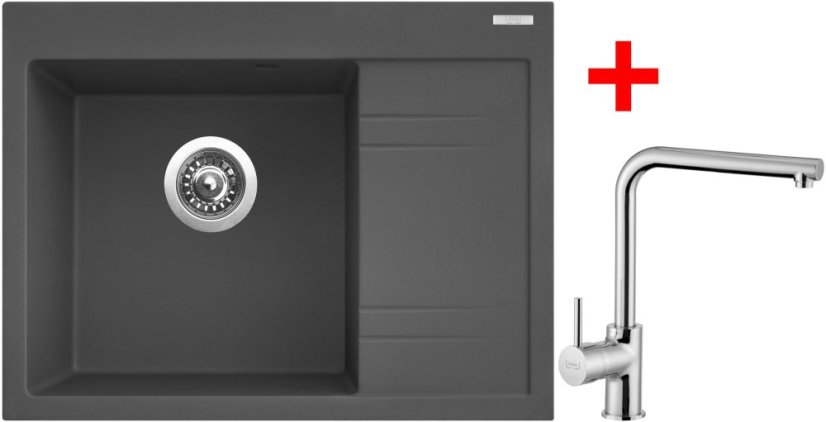 Sinks RIM 650 L Titanium + Elka Sinks RIM 650 L Titanium + Elka