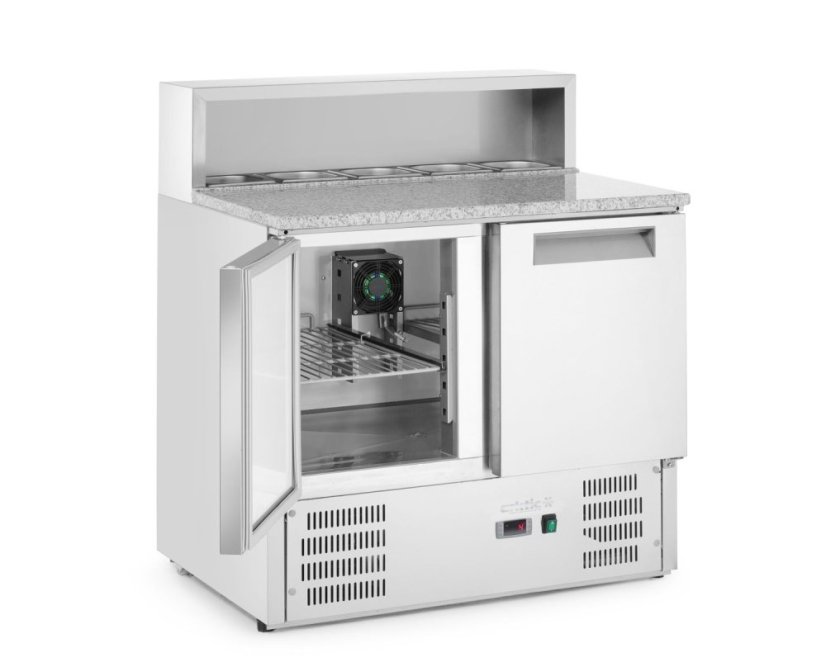 Chladicí stoly s nástavbou a žulovou deskou, Arktic, 146L, 230V/145W, 700x900x(H)1070mm