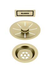 Odtoková sada InFino s přepadem C-overflow, saténově zlatá Gold Edition