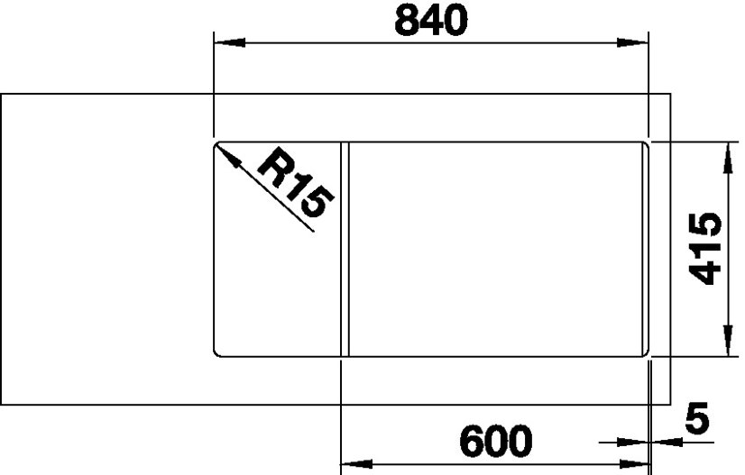 Blanco FAVUM XL 6 S Silgranit černá oboustranné provedení