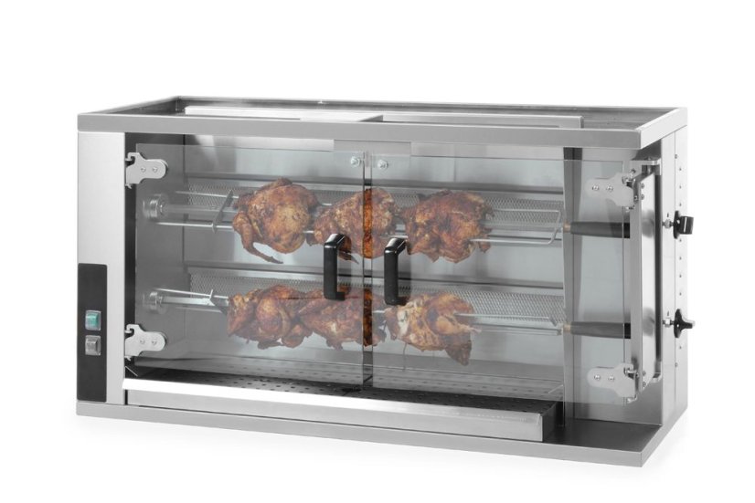 Plynový rotační gril na kuřata, HENDI, 1150x472x(H)605mm Plynový rotační gril na kuřata, HENDI, 1150x472x(H)605mm