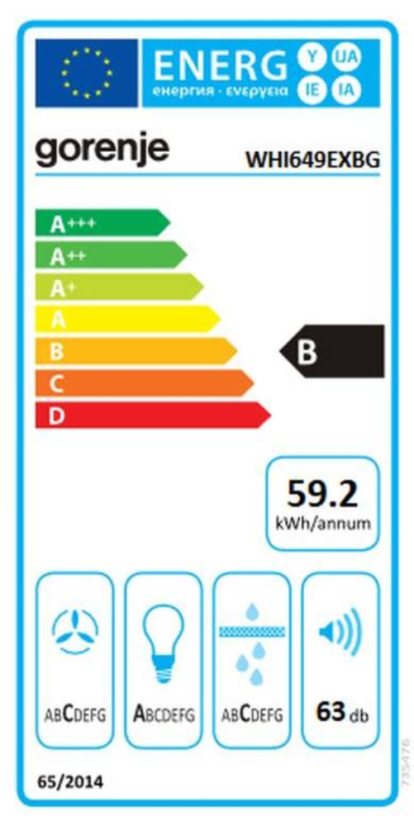 Komínová digestoř Gorenje WHI649EXBG