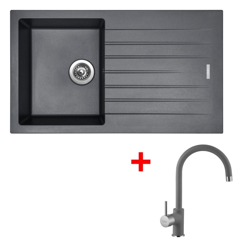Sinks PERFECTO 860 Titanium + Vitalia GR