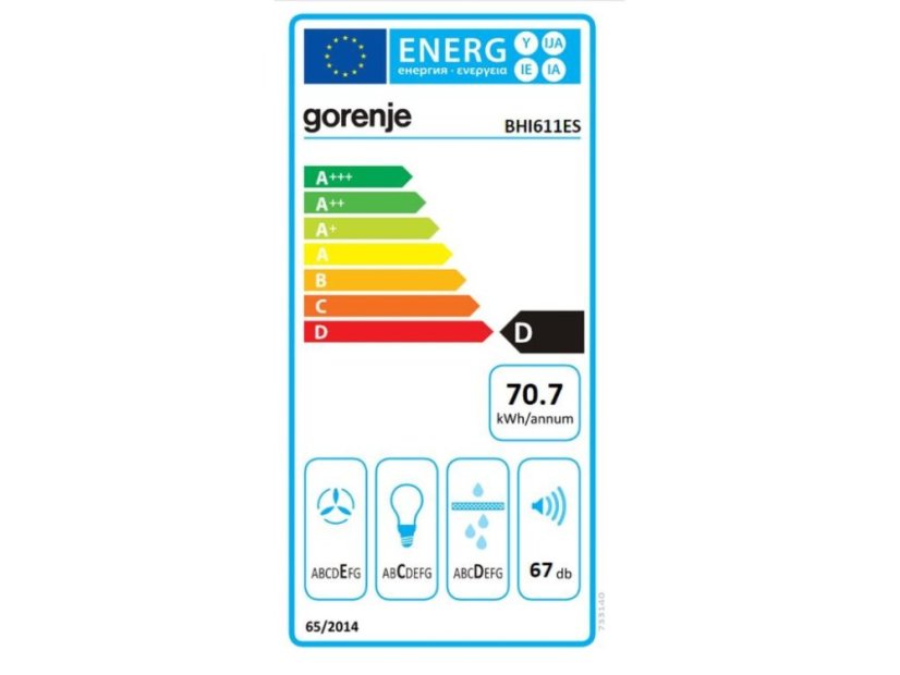 Vestavná digestoř Gorenje BHI611ES