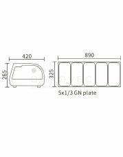 SAVE nástavba chladící pultová RTS-52L – bílá