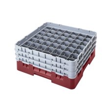 Cambro Koš Camrack 49 pozic, výška sklenice 13,2 cm - Červená
