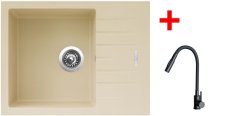 Sinks PERFECTO 650 Sahara + ELASTA S černá matná