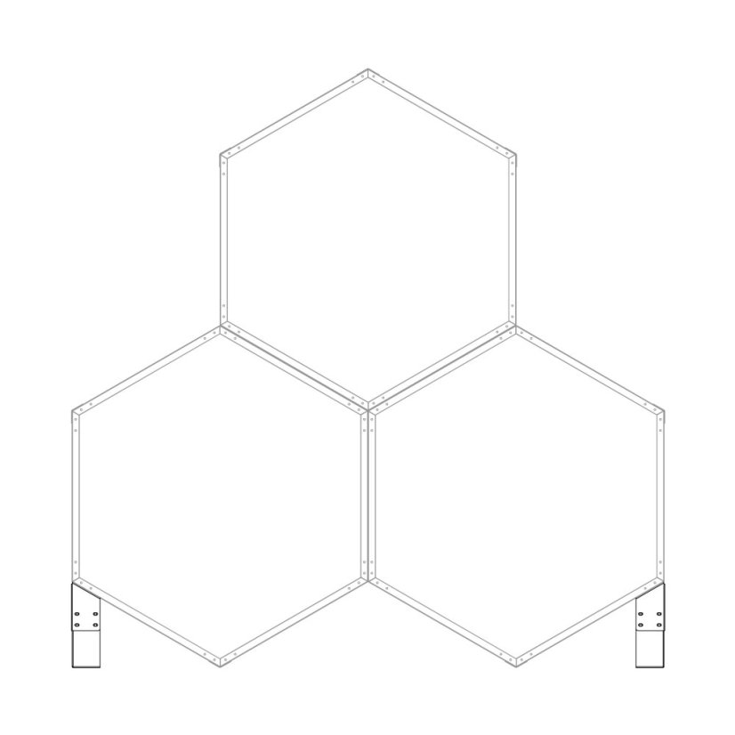 Podpěra G21 pro přístřešek na dřevo HEX, 2 ks/bal