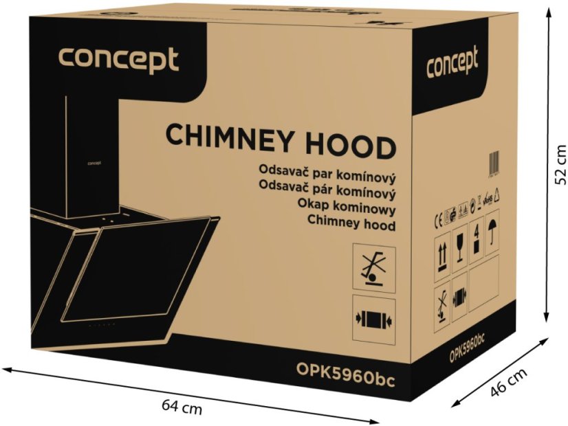 Komínová digestoř Concept OPK5960bc