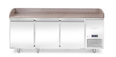 Chladící stůl s žulovou pracovní deskou na Pizzu, 3 dveře, Arktic, 375L, žula, 230V/400W, 800x2010x(H)875mm