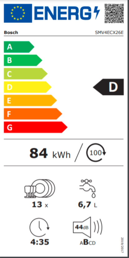 Vestavná myčka nádobí Bosch SMV4ECX26E