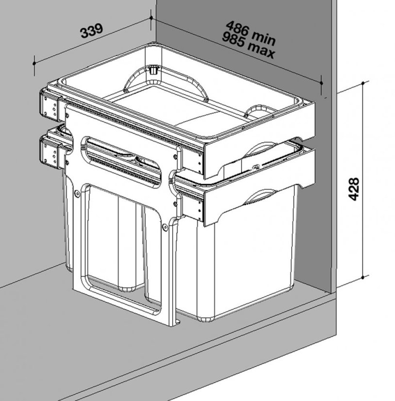 Sinks TANK 40 2x16l