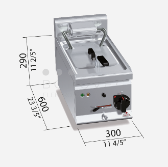 Elektrická fritéza Bertos E6F10-3BS