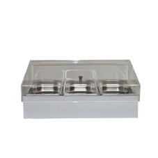 TOMGAST Chladicí box pro gastronádoby s krytem GN 1/1, bílý