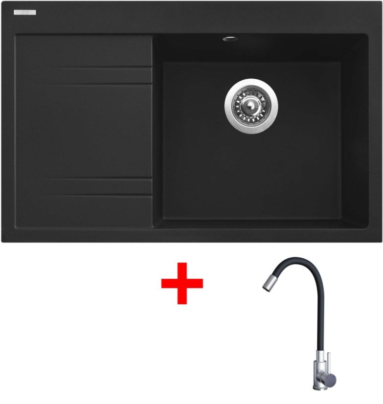 Sinks RIM 780 P Metalblack + Elasta nerez/černá Sinks RIM 780 P Metalblack + Elasta nerez/černá