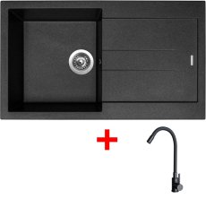 Sinks AMANDA 860 Metalblack + ELASTA černá matná