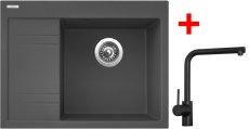 Sinks RIM 650 P Titanium + Elka černá matná