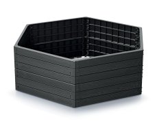 Vyvýšený záhon Prosperplast BASE WOODY antracit 148 cm