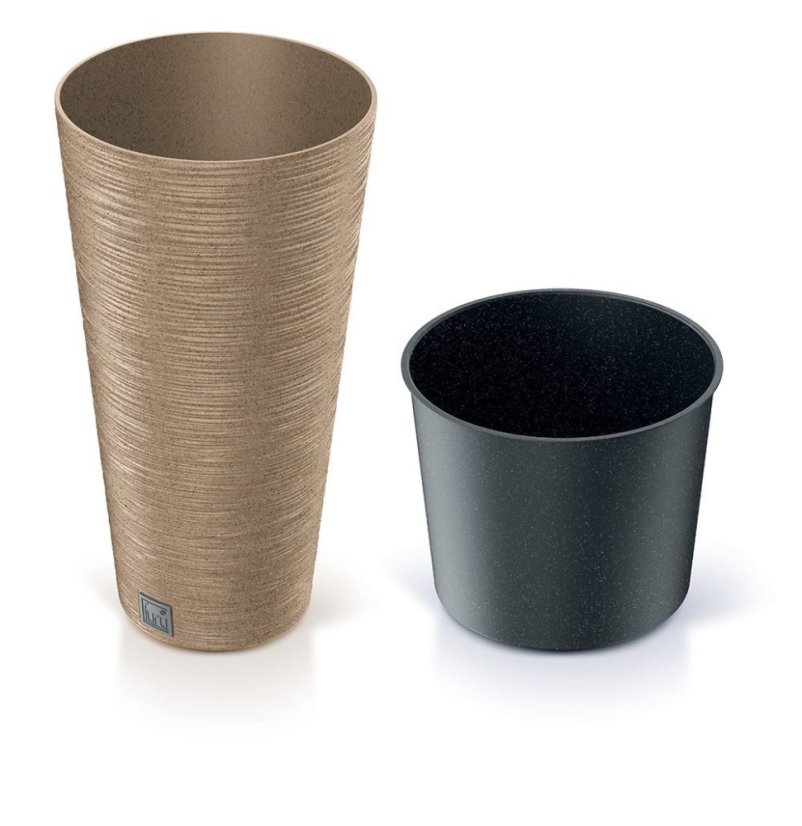 Květináč Prosperplast FURU SLIM ECO WOOD 30 cm naturo