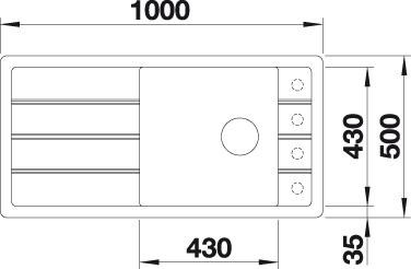 Blanco FARON XL 6 S InFino Silgranit bílá soft oboustranný s excentrem