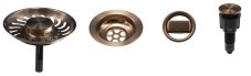 Sinks komponenty pro granitový dřez s exc. ovladačem - měď modern