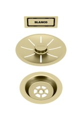 Odtoková sada InFino s přepadem C-overflow, saténově zlatá Gold Edition