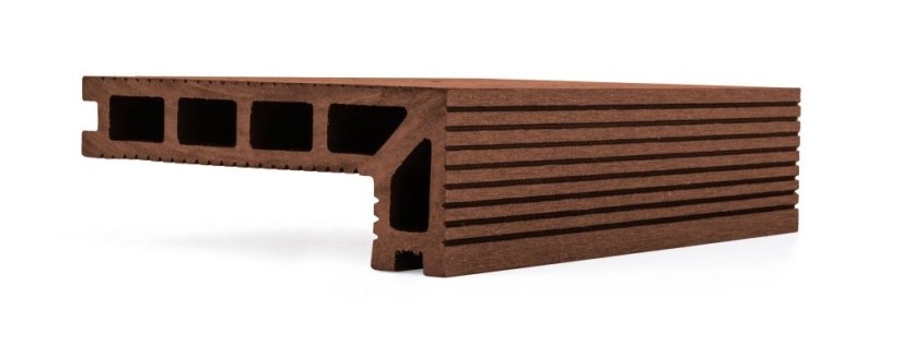 Terasové prkno G21 zakončovací, 2,5 x 14 x 400 cm, třešeň, WPC