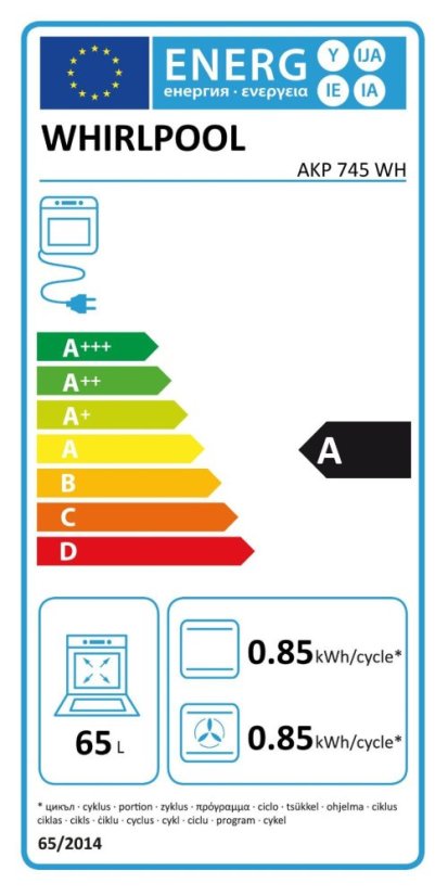 Vestavná trouba Whirlpool AKP745WH