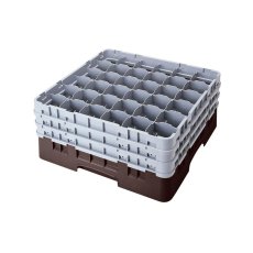 Cambro Koš Camrack 36 pozic, výška sklenice 23,8 cm - Hnědá
