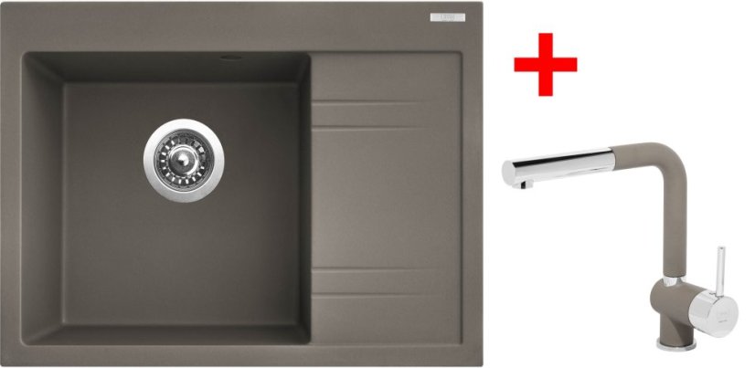 Sinks RIM 650 L Truffle + Mix 3 P GR Sinks RIM 650 L Truffle + Mix 3 P GR