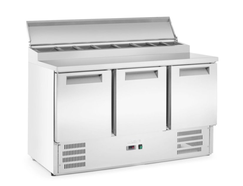Třídveřový chladicí stůl s nástavcem, Arktic, 219L, 230V/152W, 700x1365x(H)990mm