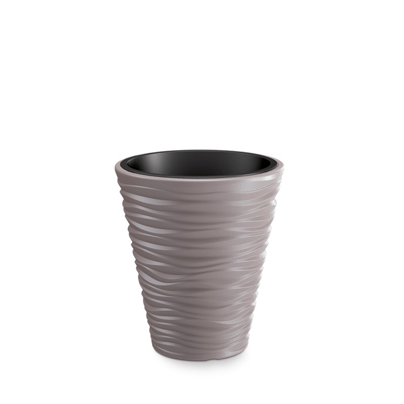 Květináč Prosperplast SAND s vkladem 34,5 cm  mocca